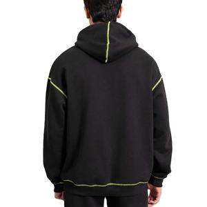 Vêtements pour hommes sur mesure, sweats à capuche grande taille, sweats à capuche zippés, sweats à capuche surdimensionnés à épaules tombantes, 100% coton, décontractés, design personnalisé - Product Image 2