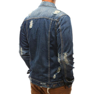 Veste en jean formelle brodée de haute qualité originale, coton vintage, classique, respirante, doublée de polaire lavée, jeans pour hommes - Product Image 3