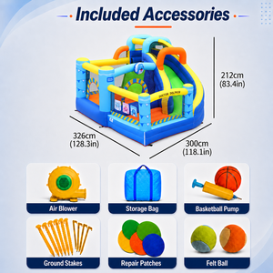 Castillo <span class=keywords><strong>Inflable</strong></span> con Tobogán, Listo para Enviar, 840D Oxford, para Jardín, con Certificación EN71 y ASTM, para Niños, Pequeño - Product Image 5