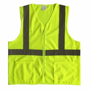 Hi Vis 100% poliéster ropa de trabajo chaleco transpirable malla fluorescente reflectante ropa de seguridad bolsillos impermeables ropa de trabajo de verano - Product Image 3