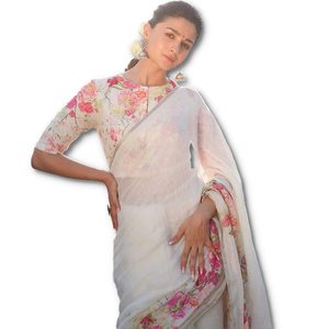 Elegante Bollywood Designer Sari Último vestido étnico para bodas y eventos especiales Impresión digital Ropa de fiesta de trabajo - Product Image 2