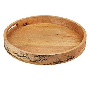 Plateau de service décoratif rectangulaire en bois de concepteur de finition en émail Plateau de service décoratif de style moderne pour pâtes et desserts - Product Image 4