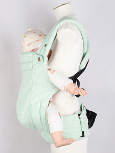 <span class=keywords><strong>Porte</strong></span>-bébé ergonomique vert clair en coton et lin, écharpe de portage pour nourrisson, siège de hanche pour nouveau-né, vente en gros - Product Image 3