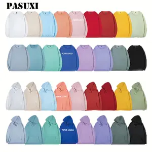 PASUXI nouveau Logo personnalisé conception de broderie 600G haut poids hiver grande taille surdimensionné pull à capuche sweats pour les femmes