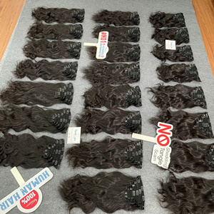 Clip en gros dans les cheveux humains Super Double Drawn Hair Bundle 100% cheveux vierges non transformés Meilleur vendeur - Product Image 2