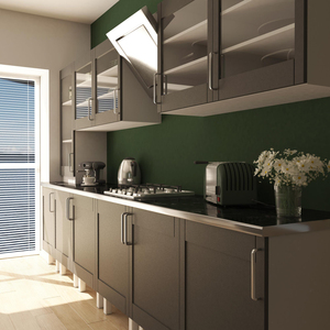 Armoires de cuisine à finition brillante, modernes, modulaires, en MDF laqué acrylique blanc, ensemble complet, taille personnalisée, emballage plat, fabriqué en Turquie - Product Image 6
