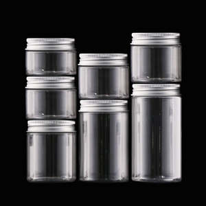 Reusable Clear <b>PET</b> Plastic Jars Wide Mouth <b>Food</b> Grade <b>Containers</b> 300ml-500ml Silver Plastic Lids Cookie Candy Kitchen Storage - Product Image 2