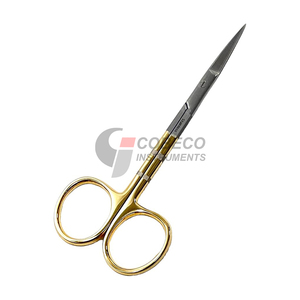 Tijeras de Precisión para Disección de Iris, Punta Afilada, Acero Inoxidable, Microinstrumento Quirúrgico, Tijeras con Hojas Curvas - Product Image 3