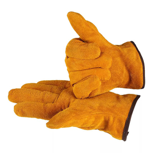 ถุงมือหนังแพะอุตสาหกรรม, ถุงมือหนังวัวแบบแยกทนความร้อนถุงมือทำงานเชื่อมงานหนังจากประเทศปากีสถาน - Product Image 4