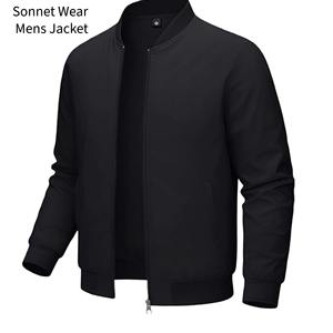 Veste de survêtement légère pour homme avec fermeture éclair intégrale et col montant, douce et respirante - Product Image 6