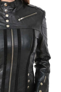 Chaqueta de invierno al aire libre personalizada de alta calidad para mujer hecha de algodón de cuero genuino puro a prueba de viento transpirable diseñado para la comodidad del estilo - Product Image 5