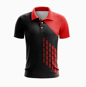 Camiseta de Manga Corta Personalizada para Hombre, Impresión por Sublimación, Secado Rápido, Color Rojo y Negro, para Eventos, Publicidad, Uniformes de Club de Golf - Product Image 2