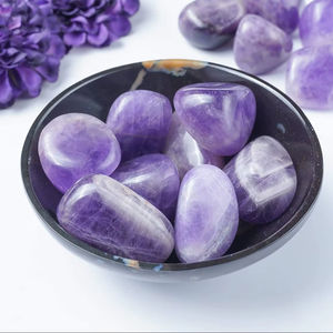 Pierres de guérison en améthyste naturelle-Méditation Reiki et cristaux d'énergie-Pierres précieuses en améthyste dégringolées en vrac - Product Image 2