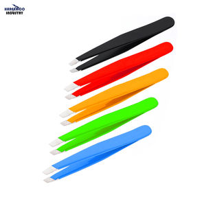 Pinzas Profesionales para Cejas, Punta Puntiaguda, Acero Inoxidable, Inclinadas, para Depilar, Belleza - Product Image 1