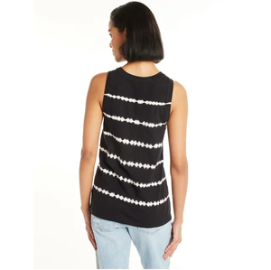 Camiseta sin mangas de punto cómoda de talla grande para mujer a la moda diseño personalizado a rayas hecho en Bangladesh - Product Image 6