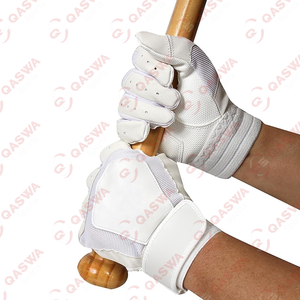 Nuevos guantes de bateo de béisbol con puños de correa larga de Color azul real y blanco logotipo personalizado y diseño guantes de bateo de béisbol para Unisex - Product Image 5