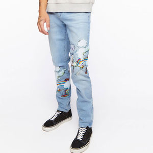 Servicio OEM 2025 precio bajo prendas de vestir de moda hombres pantalones vaqueros fábrica diseño adecuado buena calidad hombres pantalones vaqueros personalizados - Product Image 2