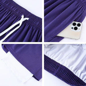 Pantalones Cortos de Baloncesto Personalizables, Económicos, de Malla Sólida y Sedosa de Alta Densidad, de Doble Cara, de 5.5 Pulgadas, con Forro de Compresión - Product Image 5