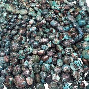 Pierres turquoises naturelles, bijoux ovales, <span class=keywords><strong>bleu</strong></span> foncé, lisses, cordon de perles, <span class=keywords><strong>Turquoise</strong></span>, offre spéciale - Product Image 2