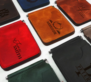 Clip para Billetes de Cuero Personalizado de Primera Calidad, Cartera Delgada Hecha a Mano, Tarjetero - Product Image 5