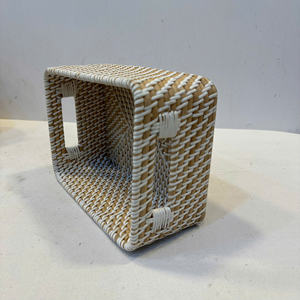 Panier rectangulaire de luxe en rotin naturel avec ficelle en PP, écologique et polyvalent pour le rangement - Product Image 5