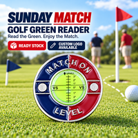 Niveau à bulle portable 40 mm pour lecteur de green de golf personnalisé, aide au putting pour cadeaux de club, événements et promotion de marque