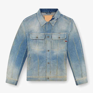 Chaqueta Vaquera de Alta Calidad para Hombre, Venta al por Mayor de Fábrica, Estilo Vintage Ecológico Personalizado con Opción de Logotipo Frontal, Colores y Tallas Personalizadas - Product Image 1