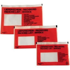 Certificate <b>Bags</b> DIN C6 <b>Document</b> Wallet 175x135mm Red Polyethylene 250-Pack - Product Image 2