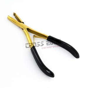 Outils d'extension de cheveux de haute qualité Micro perles pince à sertir incurvée pince à perles d'or avec pince d'extension de cheveux à Double ressort - Product Image 5