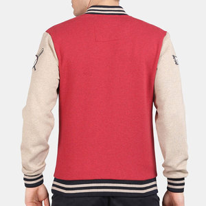 Veste de sport en laine pour homme de qualité supérieure, broderie de lettres, col montant, logo personnalisé sur le devant, couleur personnalisée, respirante - Product Image 4