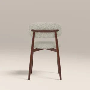 Chaise de salle à manger moderne et écologique en pierre mouchetée et noyer HALSTON pour la maison, le bureau et l'appartement - Product Image 5