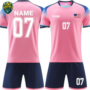Ensembles d'uniformes de football 100 % polyester respirants et légers à manches courtes avec motifs imprimés, service OEM disponible, toutes tailles - Product Image 3