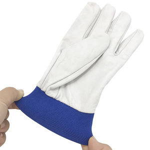 Vente en gros de gants de conduite en cuir de vachette souple avec doublure en coton Gants de travail de protection et de sécurité imperméables Prix promotionnel - Product Image 6