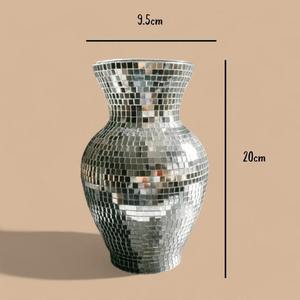 Beautiful Colorful Mosaic Round Small Votive Christmas & Party Decoration Mosaic Tealight <b>Marble</b> Silk Screen Printing <b>Candle</b> Jar - Product Image 2