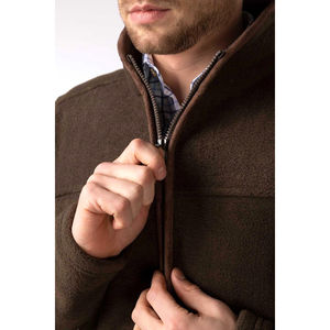 Chaqueta de invierno de senderismo con logotipo y diseño personalizados, precio al por mayor de alta calidad, chaquetas de forro polar con cremallera personalizadas para hombre - Product Image 4