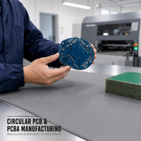 Fabricant de cartes de circuits imprimés circulaires personnalisées, assemblage de cartes de circuits imprimés bleues, service PCBA, prototype multicouche haute précision