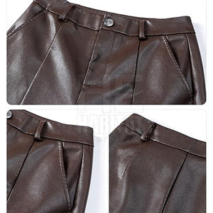 กางเกงหนังผู้หญิงใส่สบาย เอวสูง กางเกงหนังนุ่มมีสไตล์และทนทาน - Product Image 5