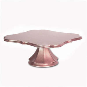 Soporte de pastel de Metal con acabado antiguo en forma redonda para bodas, fiestas de cumpleaños, soporte de exhibición decorativo de mesa - Product Image 2