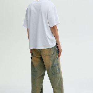 Camisetas de hombre de algodón para hombre, camisetas informales sueltas, camisa en blanco unisex básica sólida para hombre - Product Image 4