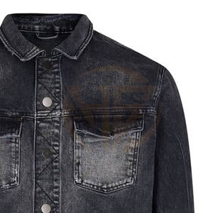Veste en jean pour homme en coton 100% à prix bas, logo personnalisé, vente en gros, respirante, pour usage extérieur, veste d'hiver pour homme - Product Image 4