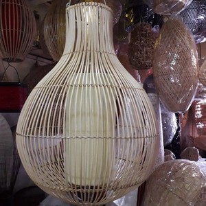 Wholesale Modern Rustic Teardrop Rattan Pendant Lamp Handwoven Natural Bamboo <b>Ceiling</b> <b>Light</b> Fixture Chinese Style for Home Use - Product Image 4