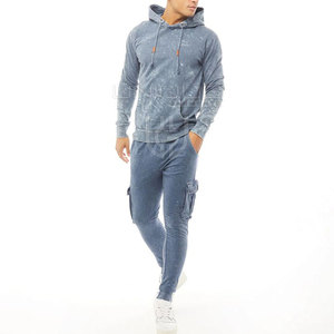 ชุดแทร็กซักด้วยกรดสีล้วนชุดวอร์มซักแบบลำลองสินค้า OEM ผู้ผลิต - Product Image 1