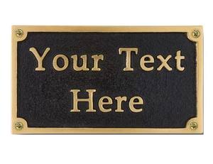 Handcrafted Gold Finished Brass <b>Sign</b> Plate for Home Hotel Door Customized Design Top Selling Brass <b>Sign</b> <b>Plaque</b> For Interior - Product Image 2