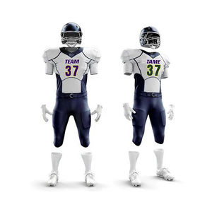 Nouveau unisexe équipe uniforme Football américain maillot respirant à manches courtes grande taille vêtements de sport brodé Logos ensembles pour adultes - Product Image 3