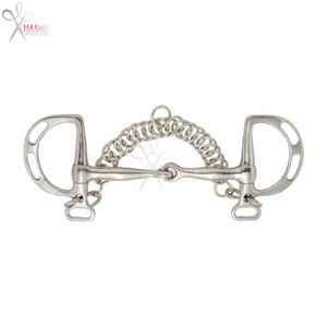 Mors à chaîne Kelly Silver Star en acier inoxydable à fentes Kimberwicke, durable, pour l'équitation, entraînement équilibré, contrôle HASHIR - Product Image 3