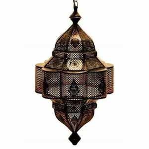 Fancy Design Moroccan Hollow Carved Metal Hanging Lantern Handmade Decorative Iron Pendant Ceiling <b>Lamp</b> For Hotel Restaurant - Product Image 1