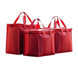 環境にやさしいアルミ防水非織りクーラーバッグ再利用可能な断熱食品配送バッグカスタムプリント - Product Image 1