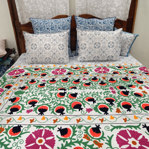 Tendencia 100% algodón pato colores brillantes tradicional Aari bordado a mano Quandong jardín colcha y cubiertas de mesa - Product Image 1