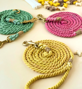 Nautical Cotton Rope Dog <b>Leash</b> | Handmade <b>Leash</b> | Soft Touch <b>Leash</b> for Big and Small Dog | Eco-friendly <b>Leash</b> - Product Image 2
