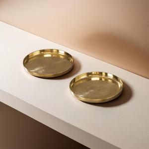 จานรองแก้วทองเหลือง (ชุด6ชิ้น) ที่รองแก้วเครื่องดื่มที่หรูหราและทนทานสำหรับการใช้งานแบบดั้งเดิมหรือสมัยใหม่ - Product Image 2